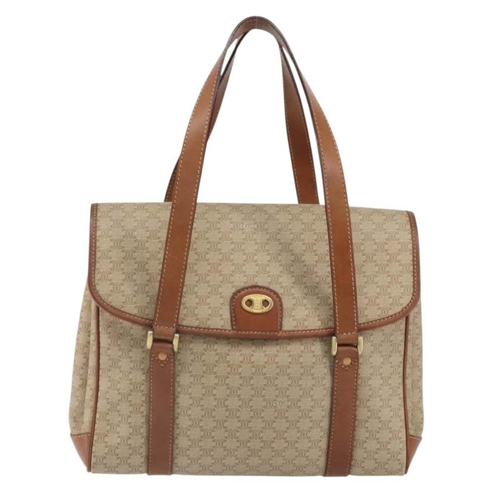 Celine Macadam Shoulder Bag Beige